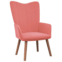 Maison Chic Chaise de relaxation | Fauteuil relax avec repose-pied Rose Velours -GKD27480 pas cher