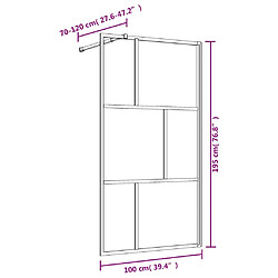 Maison Chic Paroi de douche | Écran de douche | Cloison de douche avec verre ESG transparent rouge 100x195 cm -GKD69215 pas cher