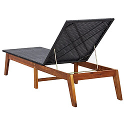 Acheter vidaXL Chaise longue Résine tressée et bois d'acacia massif