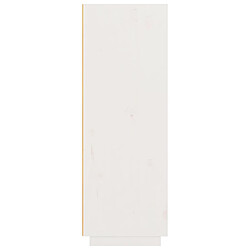 Avis vidaXL Buffet haut Blanc 89x40x116,5 cm Bois massif de pin