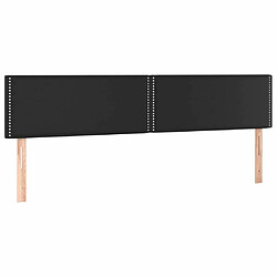 Maison Chic Lot de 2 Têtes de lit design pour chambre - Décoration de lit Noir 100x5x78/88 cm Similicuir -MN60496