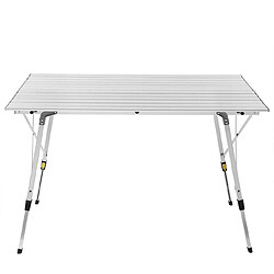 Helloshop26 Table de camping jardin en aluminium avec sac de transport pour 4-6 personnes 19_0000936