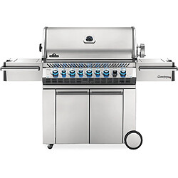 Barbecue à gaz Prestige Pro 665 SIB inox 5 brûleurs + Sizzle Zone + brûleur arrière + fumoir / Napoleon