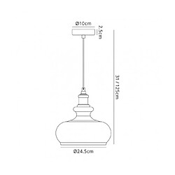 Avis Luminaire Center Suspension Carla Chrome poli 1 ampoule 31cm