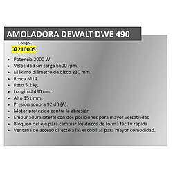 Meuleuse d'angle Dewalt DWE490 2000 W