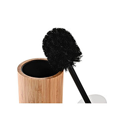 Brosse de salle de wc DKD Home Decor Naturel Noir (10 x 10 x 36,8 cm)