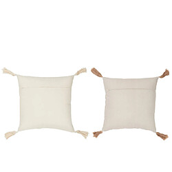 Dansmamaison Coussin Floche Coton Beige/Orange Assortiment De 2