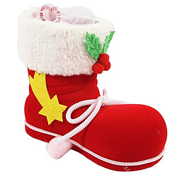 Avis Wewoo Décoration de Noël Santa Flocage Stocking Boot sac de bonbons, taille: 13cm x 10cm x 7cm