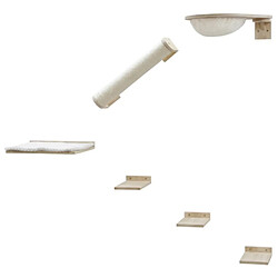 Kerbl Mur d'escalade pour chats Rocky 52x17x37 cm naturel et blanc