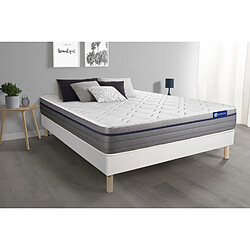 ACTISOM Ensemble matelas Mémoire de forme ACTIMEMO ZEN 160x200 Maxi épaisseur 7zones de confort + sommier KIT blanc