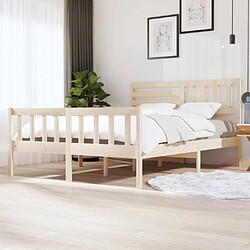 vidaXL Cadre de lit sans matelas bois massif 160x200 cm