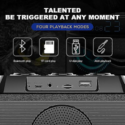 Universal Subwoofer Sound Bluetooth Enceinte LED Affichage Cool Owl Design Colonne | Enceintes portables (noir) pas cher