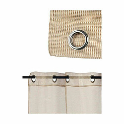 Avis Gift Decor Rideau 140 x 260 cm Grille Beige (6 Unités)