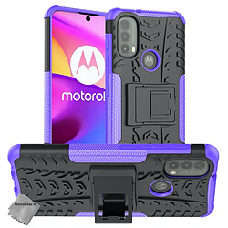 Htdmobiles Coque rigide anti choc pour Motorola Moto E20 / E30 / E40 + verre trempe - MAUVE