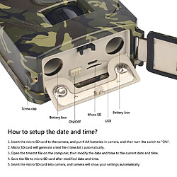 Avis PR-100 Caméra d'essai de chasse en plein air en plein air Caméra vidéo de surveillance adoptée Capteur infrarouge infrarouge infra