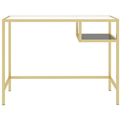 Avis Maison Chic Bureau d'ordinateur solide,Table de travail Transparent 100x36x74 cm Verre trempé -GKD50196