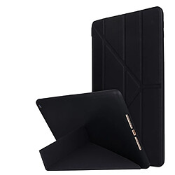 Etui en PU + silicone déformé avec support noir pour votre Apple iPad 10.2 (2019)