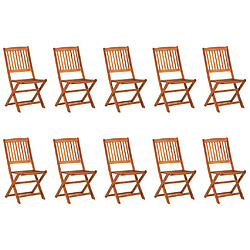 Avis Maison Chic Mobilier à dîner 11 pcs de jardin - Ensemble table et chaises d'extérieur - Salon/Mobilier de jardin classique Bois d'acacia massif -MN38227