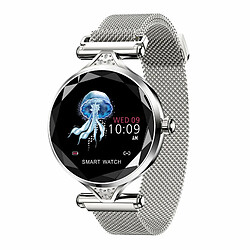 Chrono Montre Connectée Chronus pour femme, traqueur de fitness avec fréquence cardiaque, caméra à distance Bluetooth étanche à la pression artérielle, Montre Connectée compatible pour les téléphones iOS Android iPhone Samsung. Meilleur cadeau(blanc)