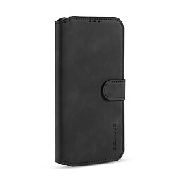 Etui en PU style rétro avec support noir pour votre Samsung Galaxy A21s