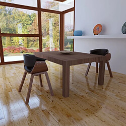 Maison Chic Lot de 2 Chaises à manger | Chaise de salle à manger cuisine bois courbé et similicuir -GKD83860