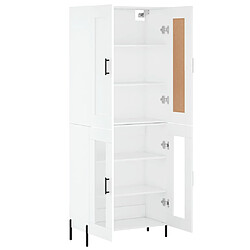 Avis vidaXL Buffet haut Blanc 69,5x34x180 cm Bois d'ingénierie