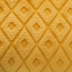 Acheter Atmosphera, Createur D'Interieur Plaid en flanelle détails losanges en 3D - 230x180 cm - Jaune ocre