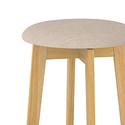 Avis Rendez Vous Deco Tabouret de bar Vahina beige et bois clair 66 cm (lot de 2)