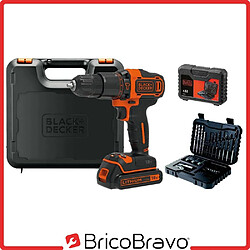 Black & Decker Perceuse / visseuse sans fil lithium-ion 18 V + 32 accessoires BDCHD18S32