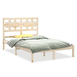 vidaXL Cadre de lit sans matelas 140x200 cm bois massif