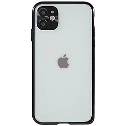 Coque en TPU + métal ultra-mince, anti-chute, anti-rayures, matte pour votre iPhone 11 6.1 pouces - noir