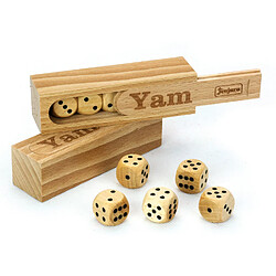 Jeujura Jeu de Yam : Coffret de dés en bois