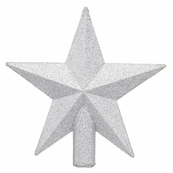 Cimier Étoile Déco Paillettes 22cm Argent