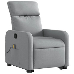 Avis Maison Chic Fauteuil Relax pour salon, Fauteuil de massage inclinable Gris clair Tissu -GKD20615