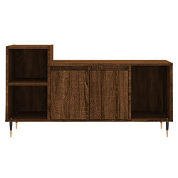 Maison Chic Meuble TV scandinave - Banc TV pour salon Chêne marron 100x35x55 cm Bois d'ingénierie -MN38660 pas cher