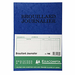 Piqûre Exacompta Brouillard Journalier 27x19,5cm 40p