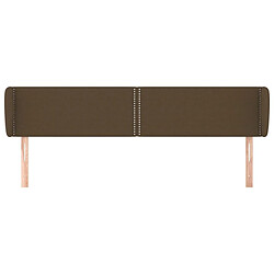 Avis Maison Chic Tête de lit moderne avec oreilles pour chambre - Décoration de lit Marron foncé 163x23x78/88 cm Tissu -MN19634