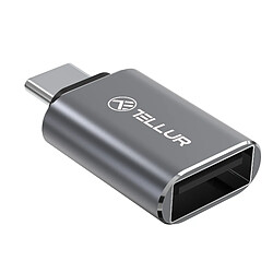 Adaptateur Tellur USB-C (mâle) vers USB-A (femelle), 10Gbps, 3A, aluminium