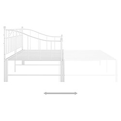 Acheter vidaXL Cadre de canapé-lit extensible sans matelas blanc 90x200 cm