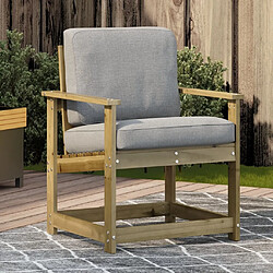 Maison Chic Chaise de jardin,Fauteuil Chaise de terrasse,Chaise d’extérieur 62x55x77 cm bois de pin imprégné -GKD76602