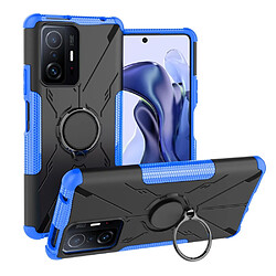 Coque en TPU anti-rayures, anti-chutte avec béquille annulaire réglable pour votre Xiaomi 11T Pro 5G/11T 5G - bleu