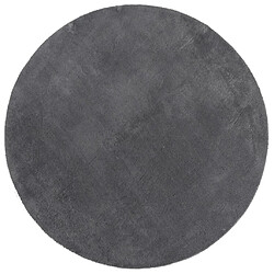 vidaXL Tapis HUARTE à poils courts doux et lavable anthracite Ø 80 cm