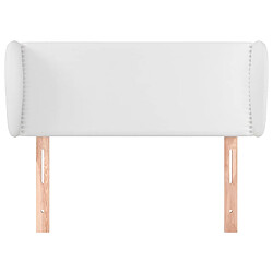 Avis Maison Chic Tête de lit moderne avec oreilles pour chambre - Décoration de lit Blanc 83x23x78/88 cm Similicuir -MN26852