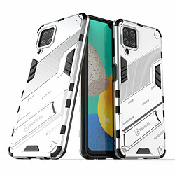 Coque en TPU antichoc avec béquille blanc pour votre Samsung Galaxy M32 (Global Version)