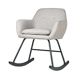 Avis Mes Rocking chair 58x72x80 cm en lin gris clair