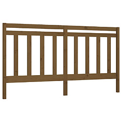 vidaXL Tête de lit Marron miel 206x4x100 cm Bois massif de pin