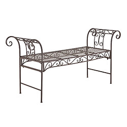 Banc de Jardin Vintage Cossila Extérieur Métal 70 x 147 x 46 cm Bronze [en.casa]