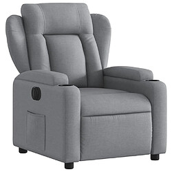 Avis Maison Chic Fauteuil Relax pour salon, Fauteuil inclinable électrique Gris clair Tissu -GKD40296