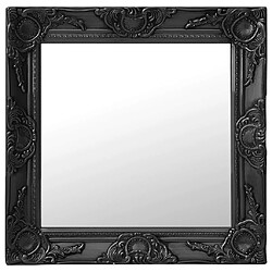 Maison Chic Miroir mural style baroque | Miroir Décoration pour Maison Salle de Bain 50x50 cm noir -GKD50265