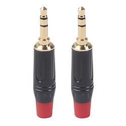 2 Lots 3,5 Mm Plaqué Or Connecteur Mâle Connecteur Audio Stéréo Vidéo Accessoire